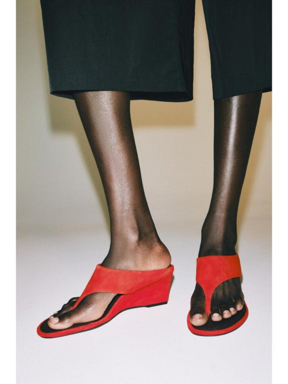 ZARA LEATHER WEDGE SANDALS 1323/810/600 - Picture 2 of 5